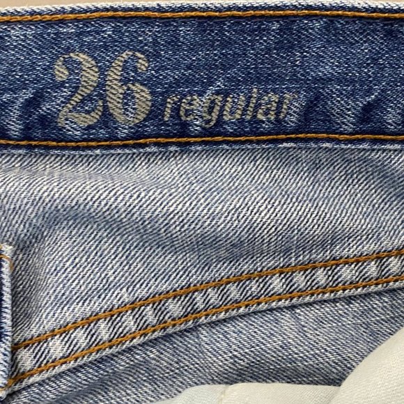 J. Crew Jeans 26 Regular Vintage Straight Slim Fit Cotton Medium Wash Distressed - Picture 6 of 12